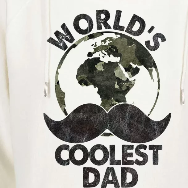 Worlds Coolest Dad Funny Fathers Day Meaningful Gift Womens Funnel Neck Pullover Hood