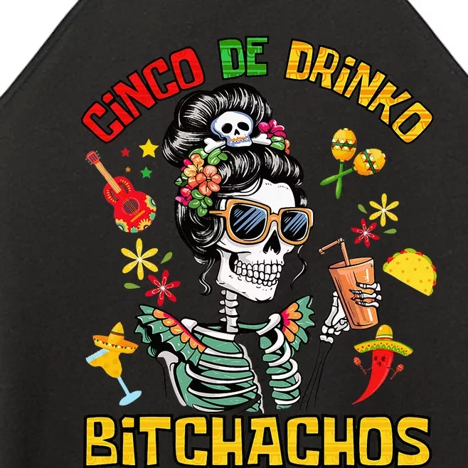 Women Cinco De Drinko Bitchachos Cinco De Mayo Drinking Women’s Perfect Tri Rocker Tank