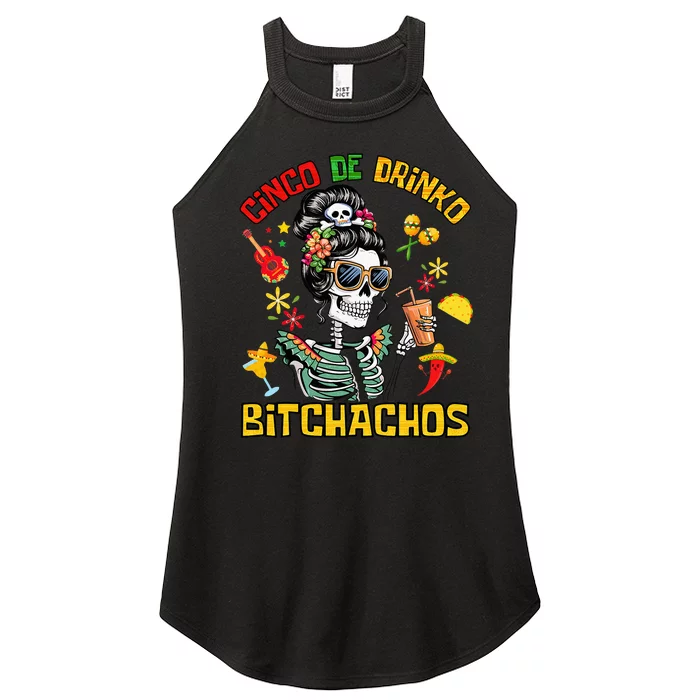 Women Cinco De Drinko Bitchachos Cinco De Mayo Drinking Women’s Perfect Tri Rocker Tank