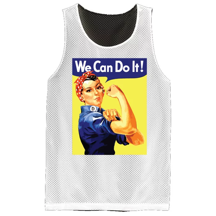 We Can Do It Rosie The Riveter Feminist Wwii Rosey Rosy Mesh Reversible Basketball Jersey Tank