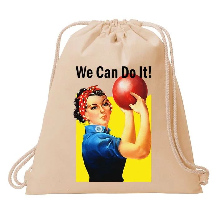 We Can Do It Rosie The Bowler Women Feminist Drawstring Bag