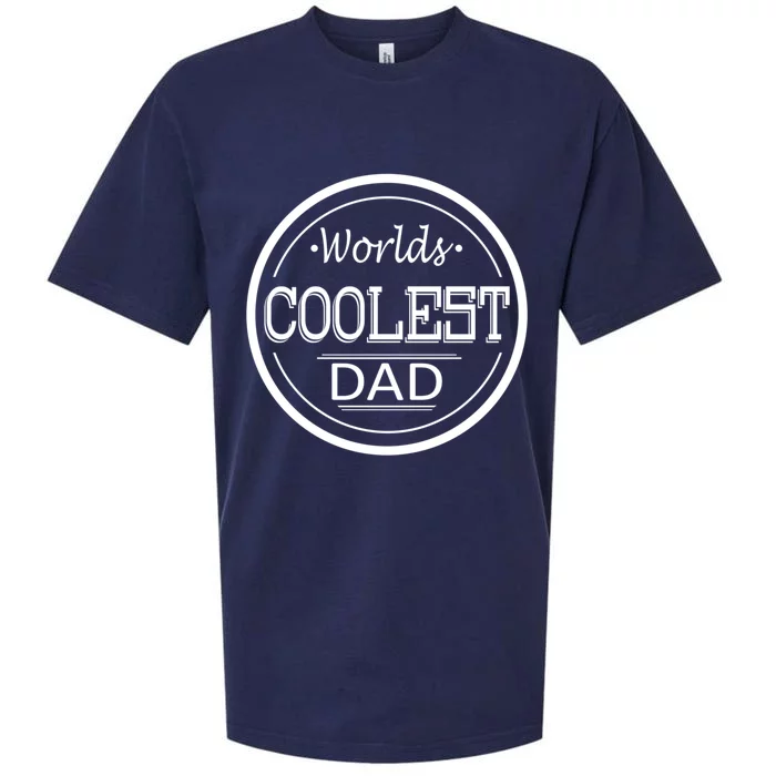 Worlds Coolest Dad Funny Dad Gift Sueded Cloud Jersey T-Shirt