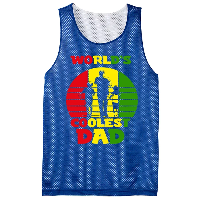 Worlds Coolest Dad Rasta Rastafari Reggae Fathers Day Great Gift Mesh Reversible Basketball Jersey Tank