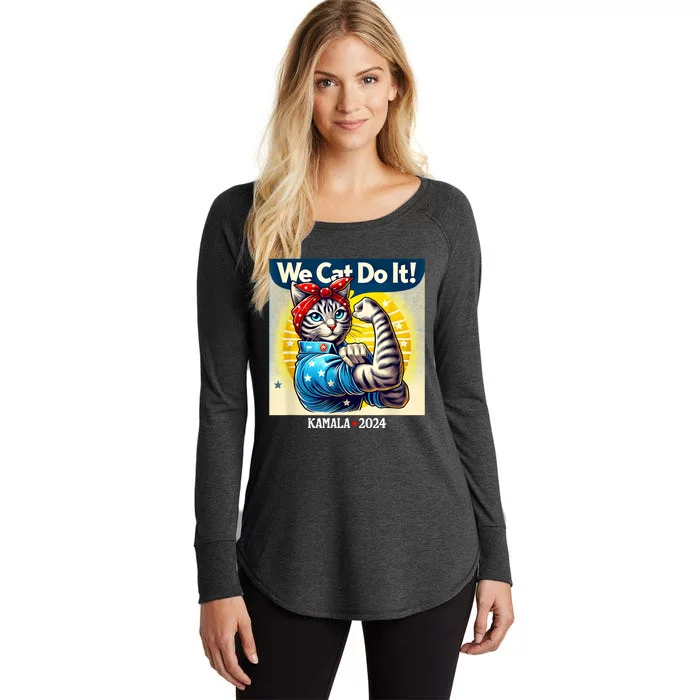 We Cat Do It Kamala Harris Supporter Childless Cat Ladies Women's Perfect Tri Tunic Long Sleeve Shirt