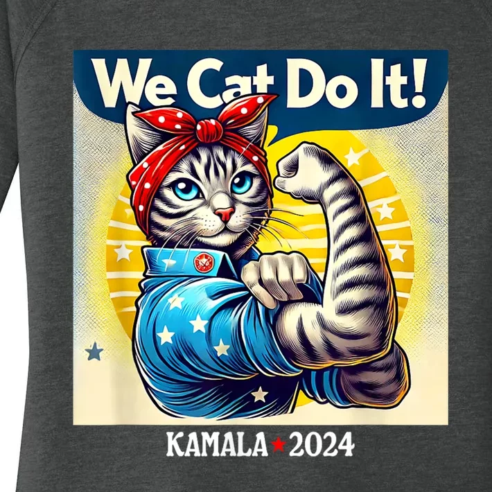 We Cat Do It Kamala Harris Supporter Childless Cat Ladies Women's Perfect Tri Tunic Long Sleeve Shirt