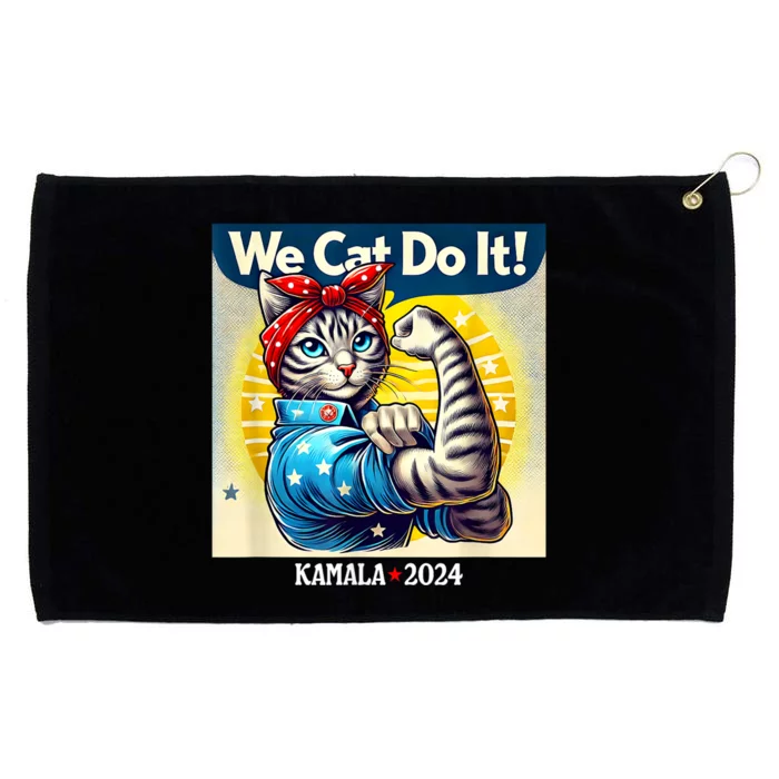 We Cat Do It Kamala Harris Supporter Childless Cat Ladies Grommeted Golf Towel