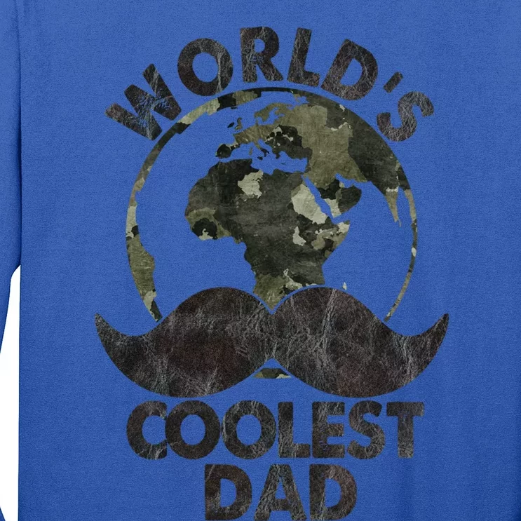 Worlds Coolest Dad Funny Fathers Day Funny Gift Long Sleeve Shirt