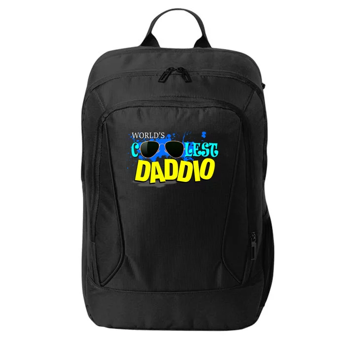 Worlds Coolest Daddio Fathers Day Cool Dad Gift City Backpack