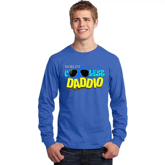 Worlds Coolest Daddio Fathers Day Cool Dad Gift Tall Long Sleeve T-Shirt