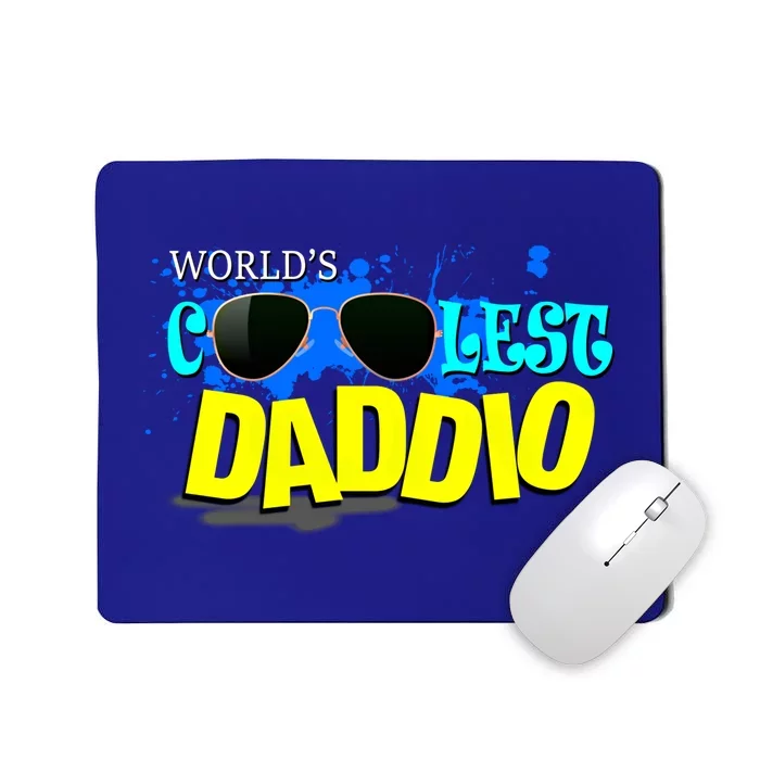 Worlds Coolest Daddio Fathers Day Cool Dad Gift Mousepad