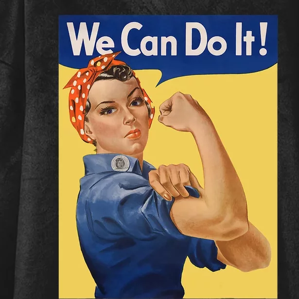 We Can Do It Rosie The Riveter Feminist Wwii Rosey Rosy Hooded Wearable Blanket