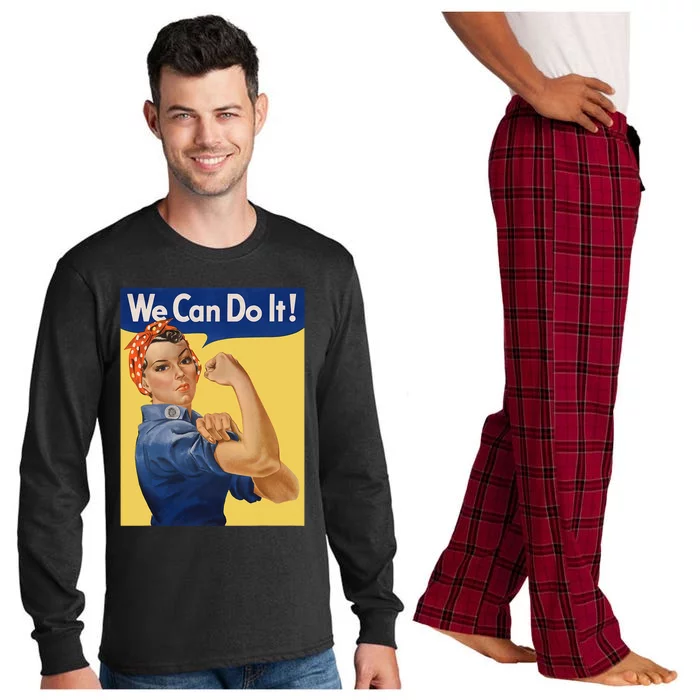 We Can Do It Rosie The Riveter Feminist Wwii Rosey Rosy Long Sleeve Pajama Set