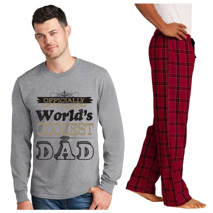 Worlds Coolest Dad Graphic Gift Long Sleeve Pajama Set