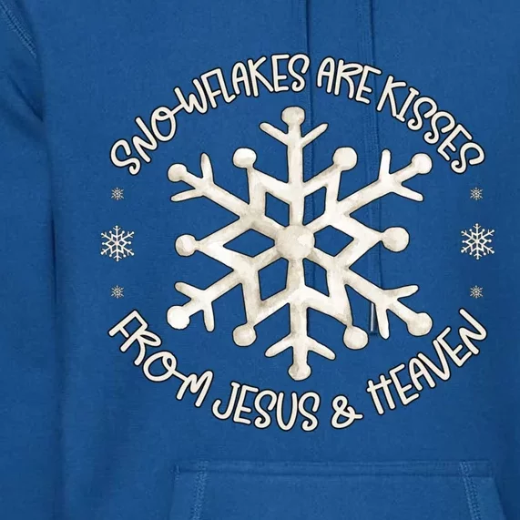 Winter Christian Design Snowflakes Are From Heaven Meaningful Gift Premium Hoodie