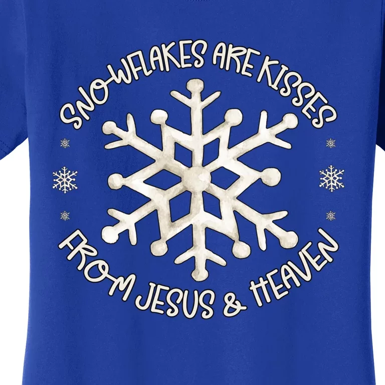 Winter Christian Design Snowflakes Are From Heaven Meaningful Gift Women's T-Shirt