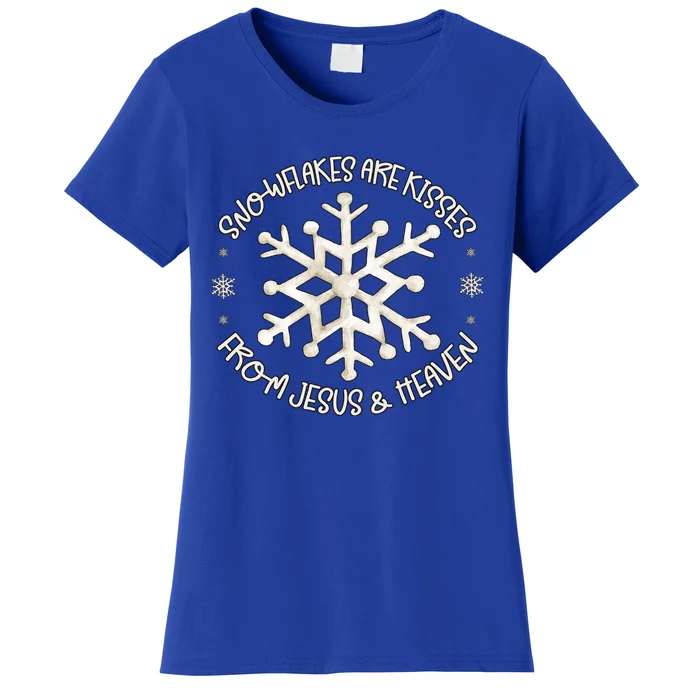 Winter Christian Design Snowflakes Are From Heaven Meaningful Gift Women's T-Shirt