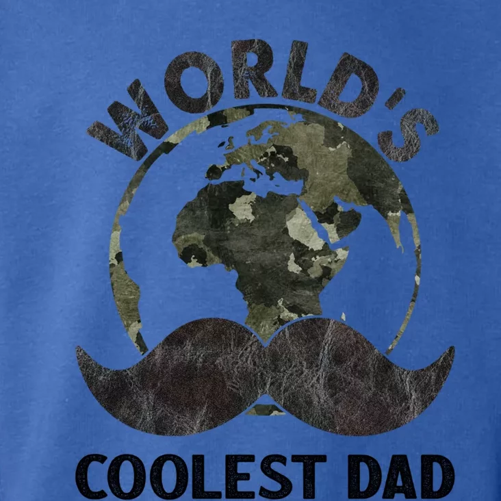 Worlds Coolest Dad Moustache Fathers Day Papa Daddy Gift Toddler Hoodie