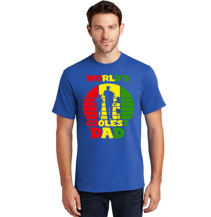 Worlds Coolest Dad Rasta Rastafari Reggae Fathers Day Meaningful Gift Tall T-Shirt