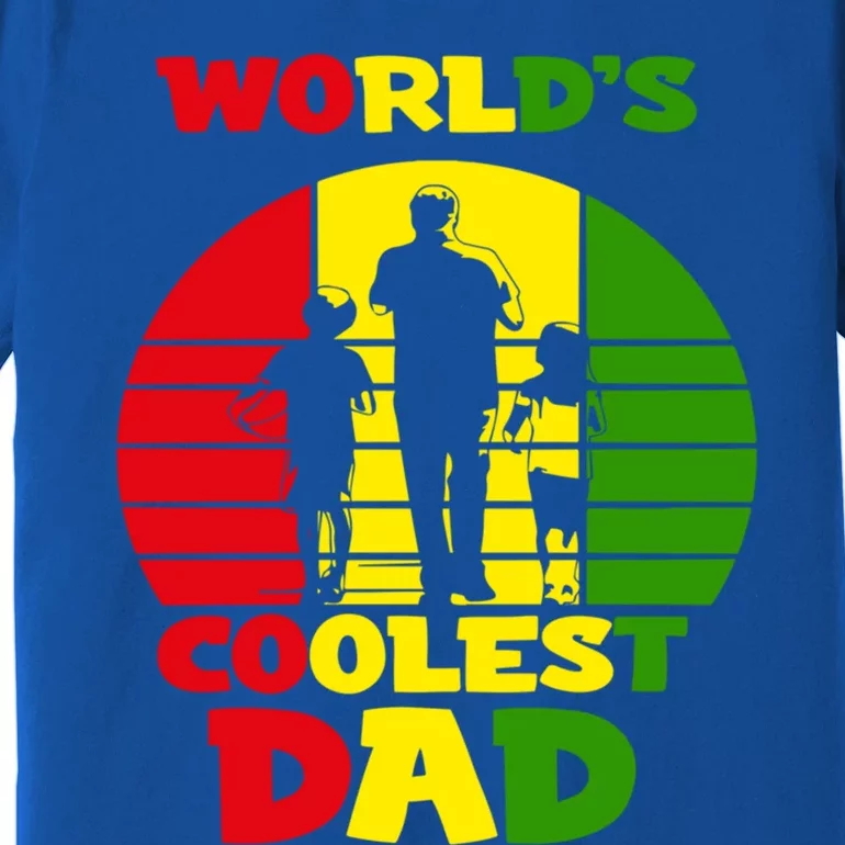 Worlds Coolest Dad Rasta Rastafari Reggae Fathers Day Meaningful Gift Premium T-Shirt