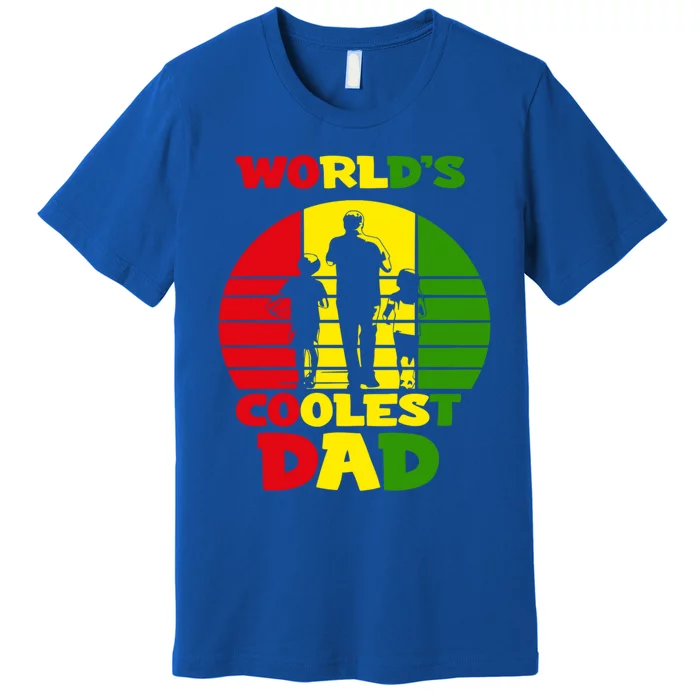 Worlds Coolest Dad Rasta Rastafari Reggae Fathers Day Meaningful Gift Premium T-Shirt