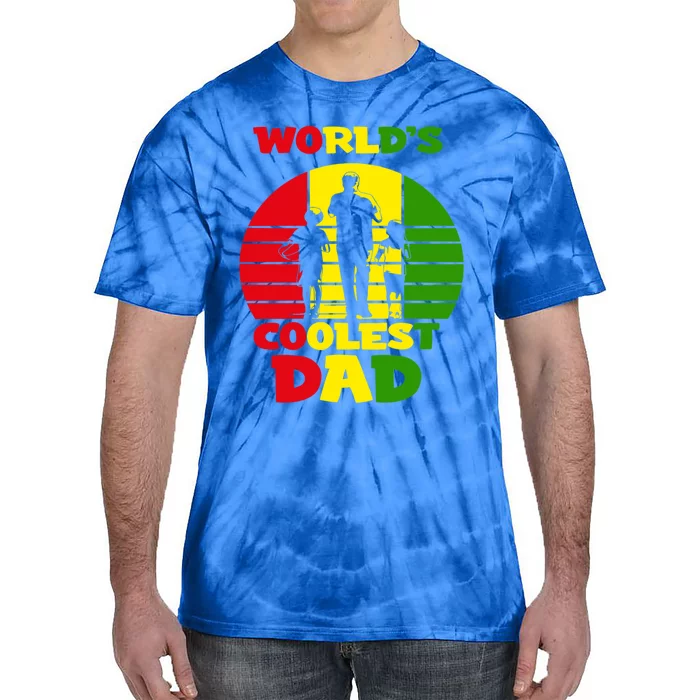 Worlds Coolest Dad Rasta Rastafari Reggae Fathers Day Meaningful Gift Tie-Dye T-Shirt