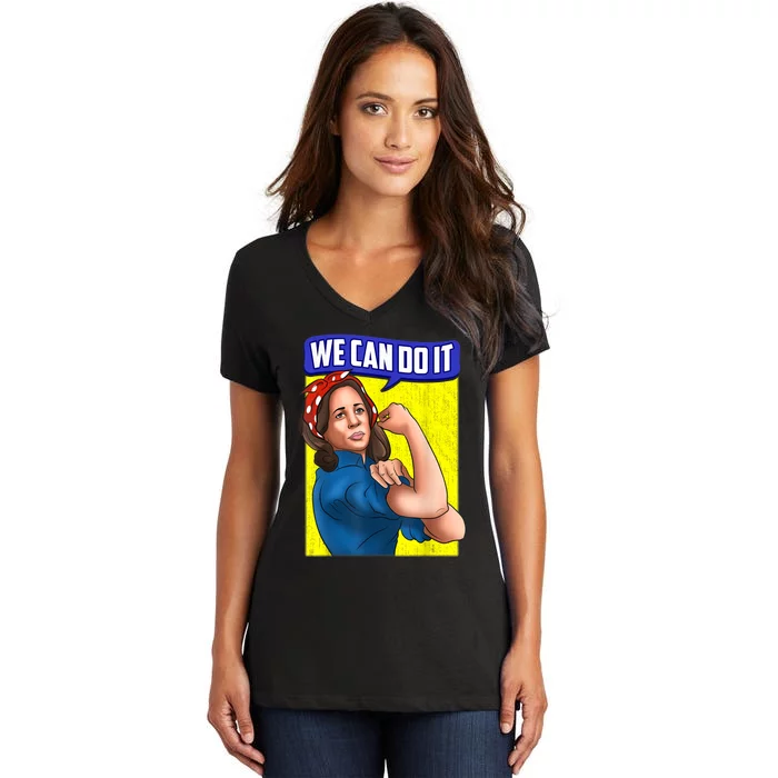 We Can Do It Kamala For President Women's V-Neck T-Shirt