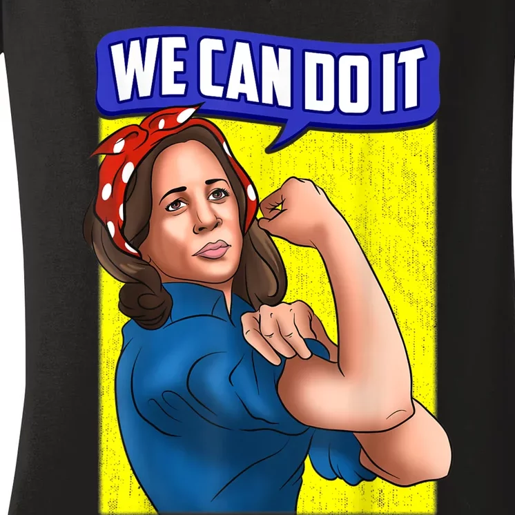 We Can Do It Kamala For President Women's V-Neck T-Shirt