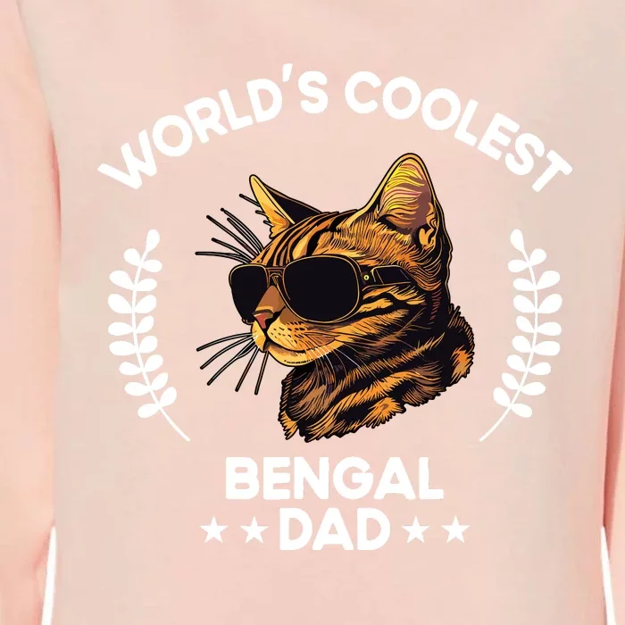 WorldS Coolest Dog Dad Papa Bengal Cat Womens California Wash Sweatshirt