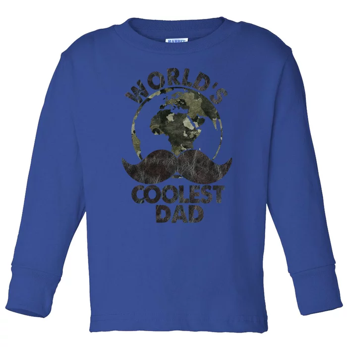 Worlds Coolest Dad Gift Fathers Day Greatest Best Ever Gift Toddler Long Sleeve Shirt