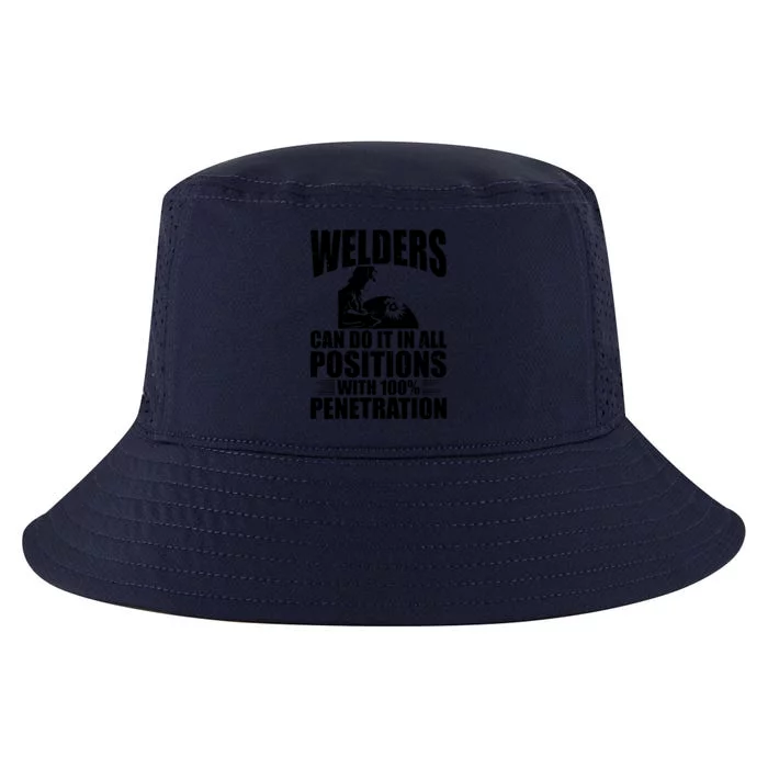 Welders Can Do It In All Positions Funny Welder Cool Comfort Performance Bucket Hat