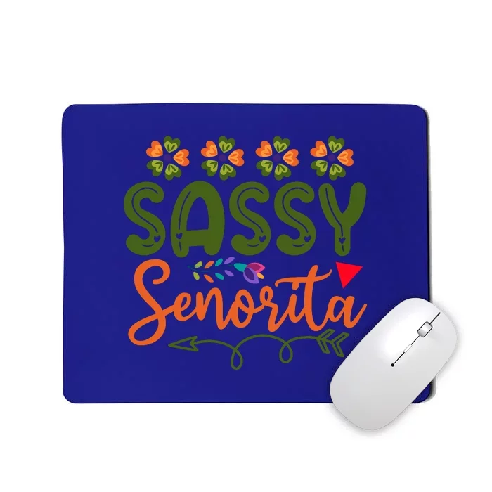 Womens Cinco De Mayo Sassy Senorita Mexican Party Fiesta Distressed Mousepad