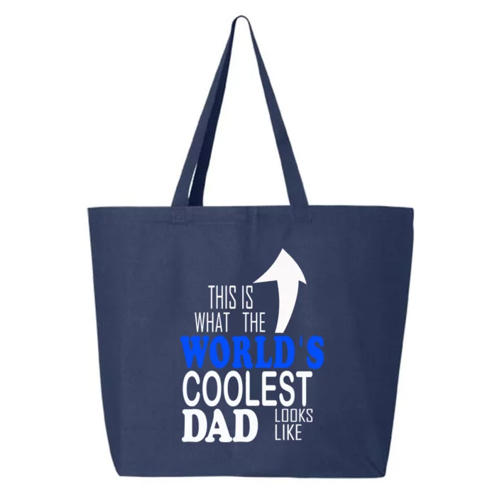 Worlds Coolest Dad Funny Gift For Dad Great Gift 25L Jumbo Tote