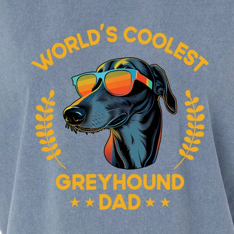 Worlds Coolest Dog Dad Papa Gift Greyhound Meaningful Gift Garment-Dyed Women's Muscle Tee