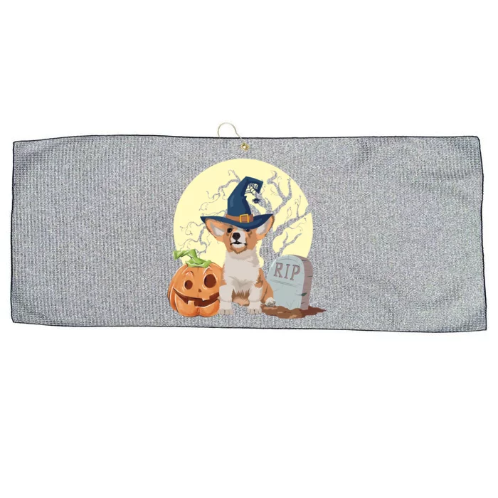 Welsh Corgi Dog Halloween Witch Cute Corgi Lover Halloween Great Gift Large Microfiber Waffle Golf Towel