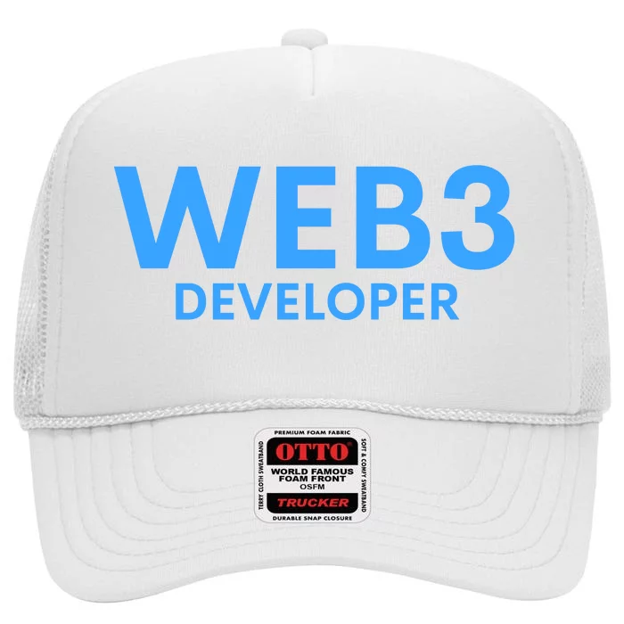 WEB3 Crypto Developer NFT Internet3.0 DeFi Metaverse Web3.0 High Crown Mesh Trucker Hat