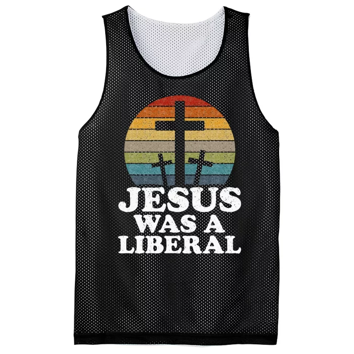 Woke Christian Democrat Jesus Was A Liberal Mesh Reversible Basketball Jersey Tank