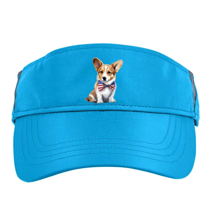 Welsh Corgi Dog Cute Welsh Corgi Puppy USA Flag Corgis Adult Drive Performance Visor