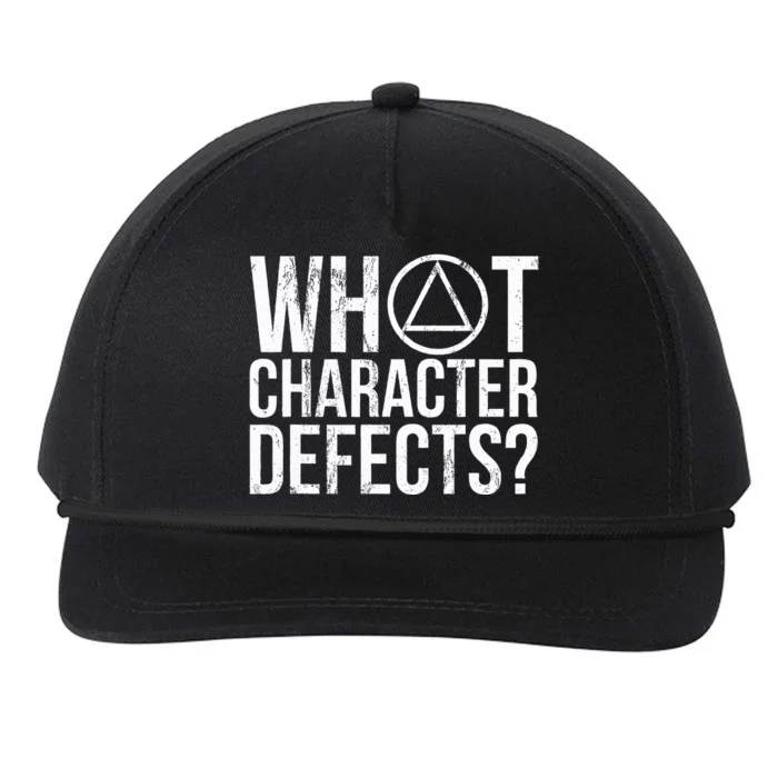 What Character Defects Funny Alcoholics Anonymous Snapback Five-Panel Rope Hat