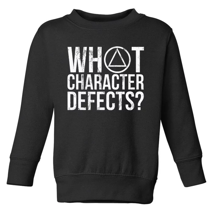 What Character Defects Alcoholics Anonymous Toddler Sweatshirt