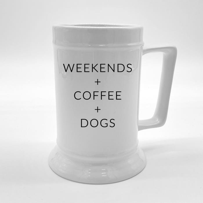 Weekends + Coffee + Dogs Gift Front & Back Beer Stein