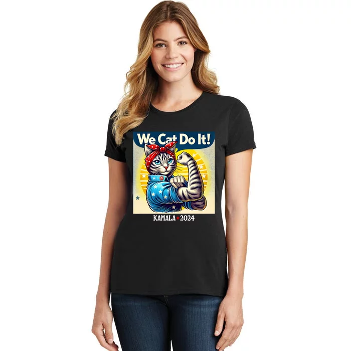 We Cat Do It Kamala Harris Supporter Childless Cat Ladies Women's T-Shirt