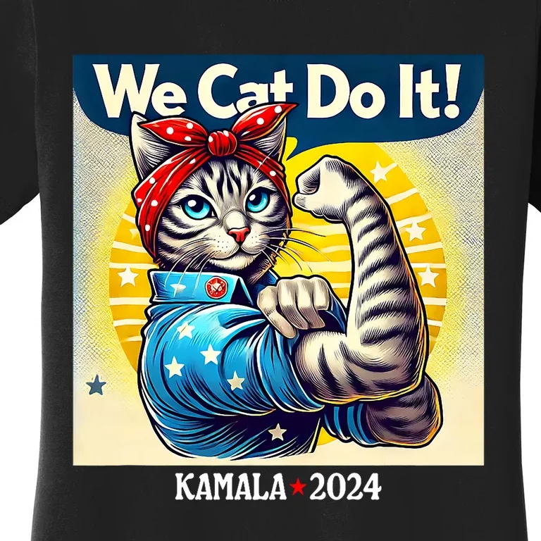 We Cat Do It Kamala Harris Supporter Childless Cat Ladies Women's T-Shirt