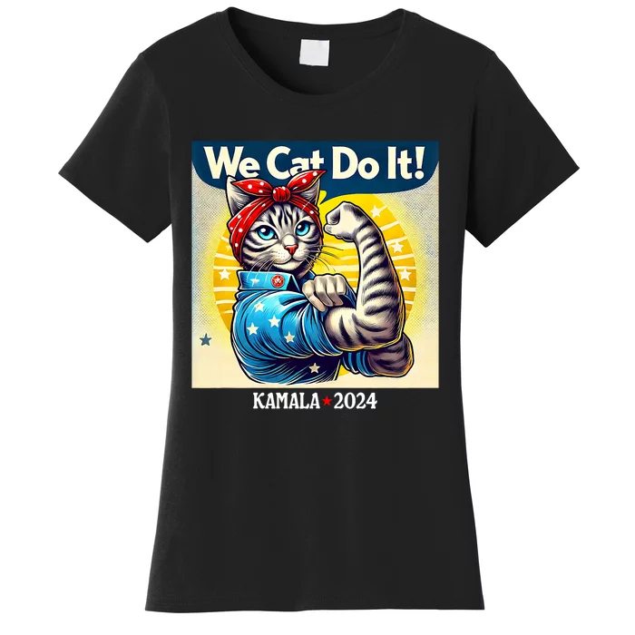 We Cat Do It Kamala Harris Supporter Childless Cat Ladies Women's T-Shirt