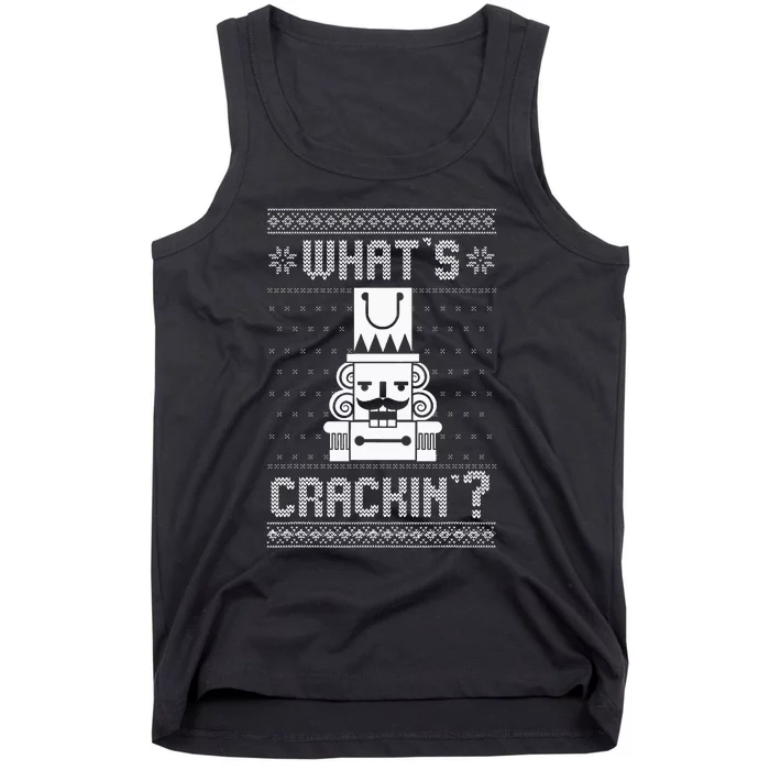 WhatS Crackin Deez Nuts Nutcracker Funny Ugly Christmas Tank Top