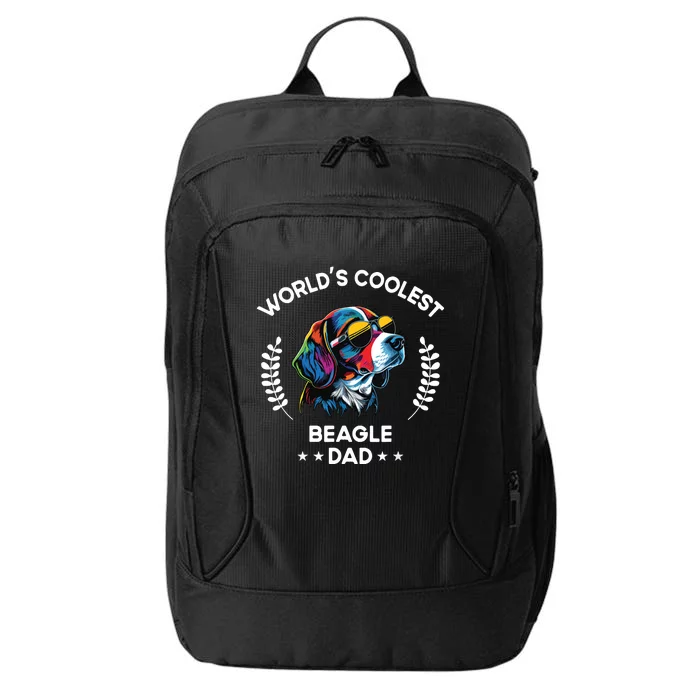 Worlds Coolest Dog Dad Papa Men Beagle City Backpack