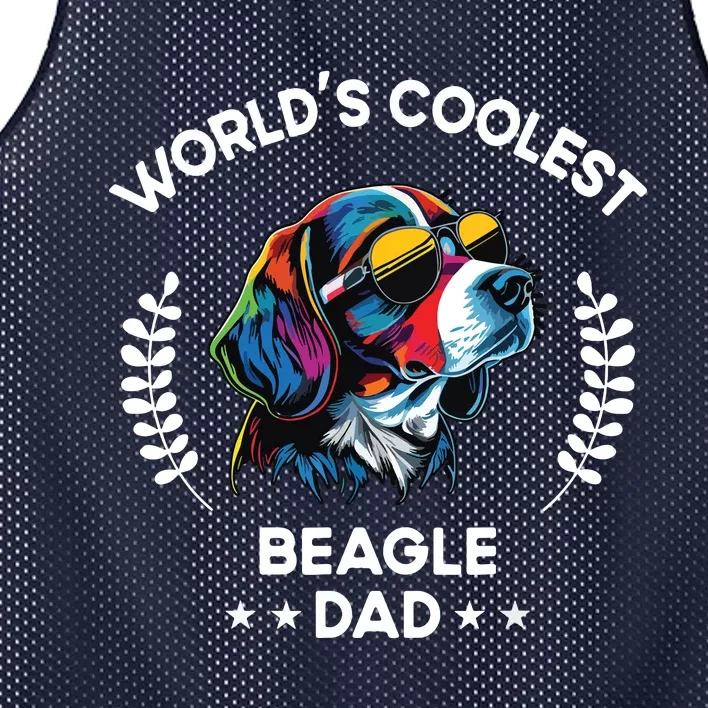 Worlds Coolest Dog Dad Papa Men Beagle Mesh Reversible Basketball Jersey Tank