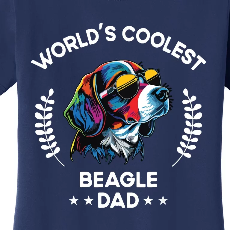 Worlds Coolest Dog Dad Papa Men Beagle Women's T-Shirt