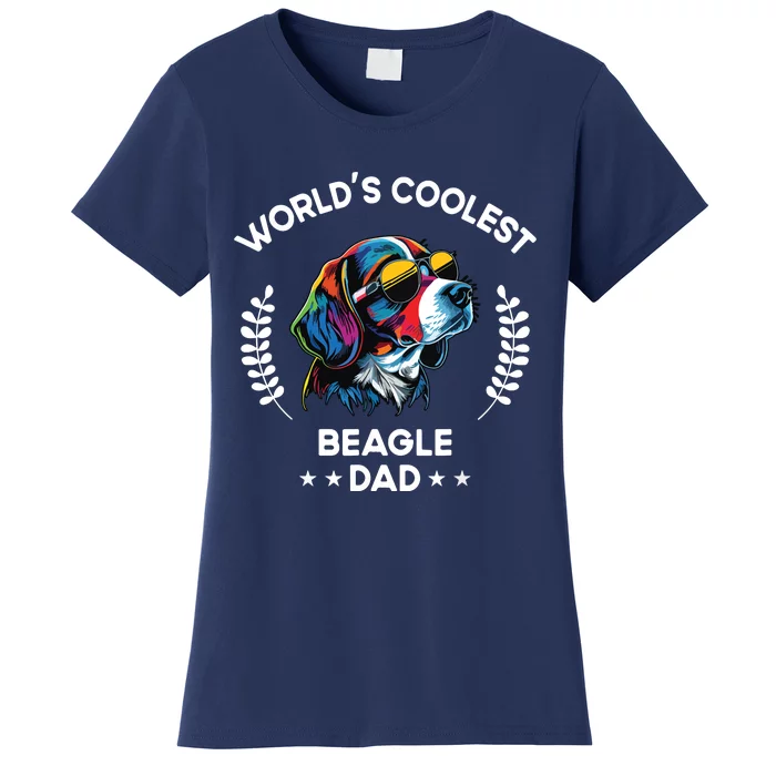 Worlds Coolest Dog Dad Papa Men Beagle Women's T-Shirt