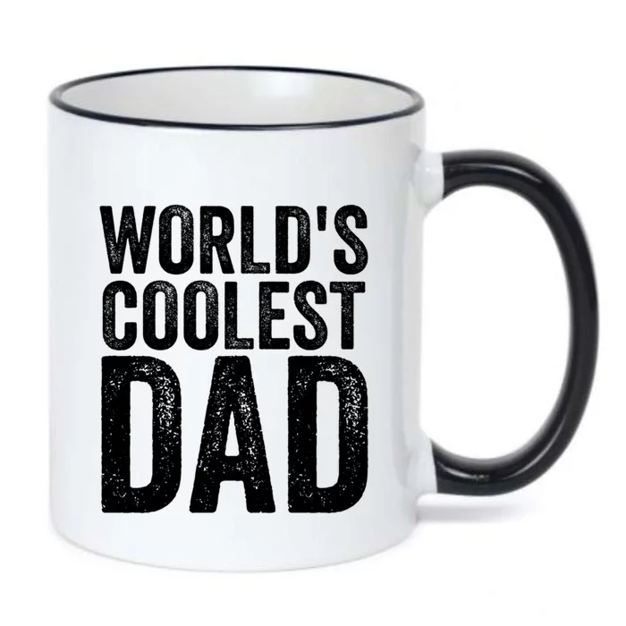 Worlds Coolest Dad Fathers Day Fatherhood Gift Black Color Changing Mug