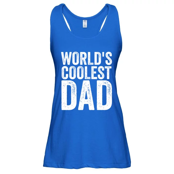 Worlds Coolest Dad Fathers Day Fatherhood Gift Ladies Essential Flowy Tank